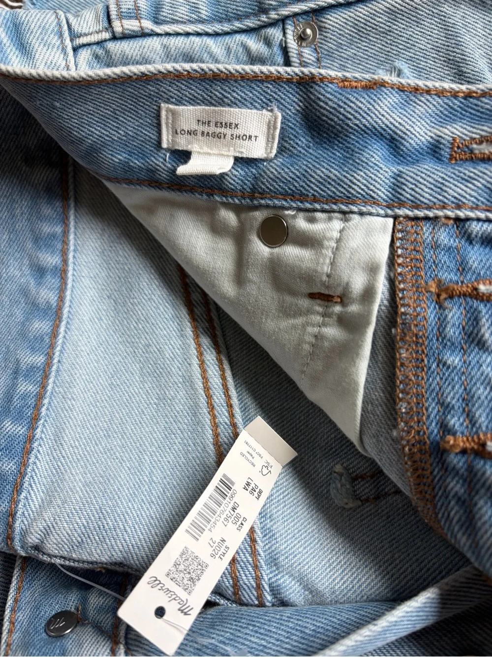 Madewell The Essex Long Baggy Short 27 New